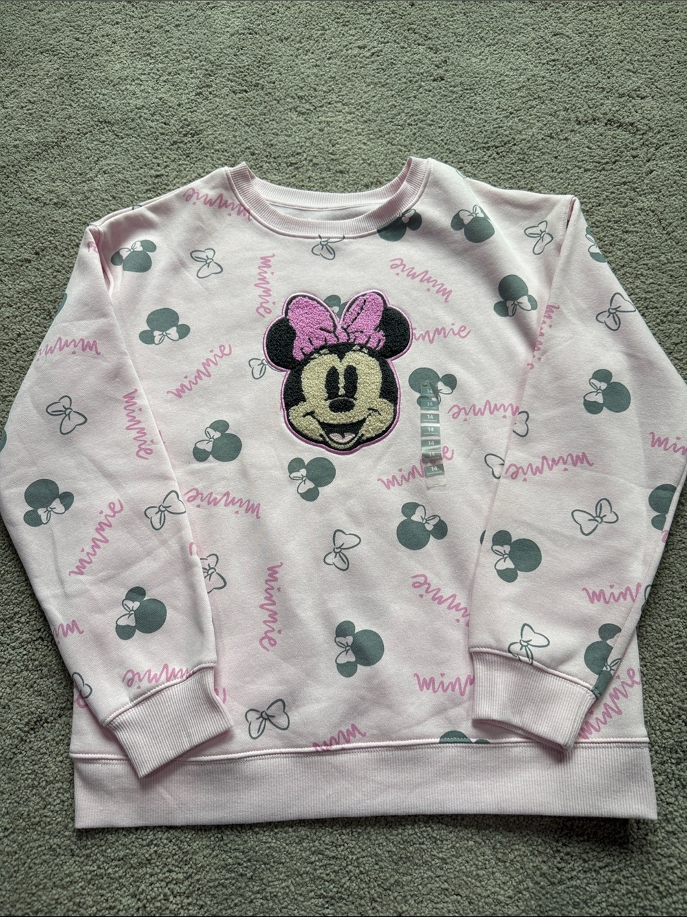 Disney Pink Minnie Mouse Pullover Sweatshirt